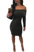 Solid Color Slim Fashion Dress